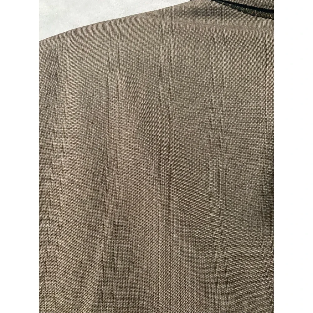 Pronto Uomo Sport Coat Mens 50R Wool Brown Two Button Double Vented Window Pane